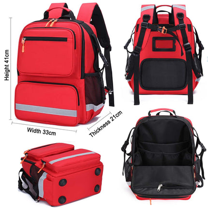 Ratiņkrēslu mugursoma, ratiņkrēslu soma aiz sēdekļa, lielas ietilpības ratiņkrēslu aksesuārs - ratiņkrēslu soma aiz sēdekļa - ar atstarojošu joslu medikamentu glabāšanai - tikai soma (C) (zila)