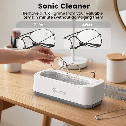 Ultraskaņas tīrīšanas ierīce Ultraskaņas tīrītājs Ultraskaņas ierīce KECOOLKE 400ml Sonic Cleaner ar digitālo taimeri glāzēm, gredzeniem, monētām, pirkstu gredzeniem, naudai