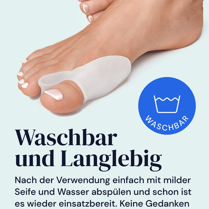 YogaMedic® Hallux valgus korektors lielajam pirkstam - 6 daļas - Atbalsts hallux valgus un bunionu korekcijai - Hallux valgus ortoze vienā izmērā, izgatavota no mīksta silikona - 0% BPA