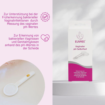 ELANEE maksts pH pašpārbaude bakteriālu infekciju agrīnai noteikšanai un grūtniecības aprūpei, plīsušas membrānas, bakteriālā vaginoze, bakteriālās vaginozes tests, 2 gab. (735-00)