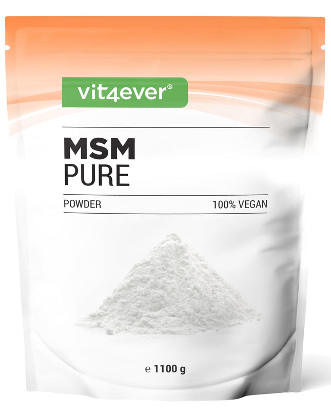 MSM pulveris - 1,1 kg (1100 g) - 99,9% tīrs kristālisks metilsulfonilmetāns - sieta koeficients 40-80 - organiskais sērs - vegāns
