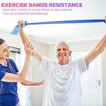 5 daļu fitnesa joslu komplekts, 1,5 m vingrošanas lentes pretestības lentes 5 stipruma pakāpēs, fitnesa lentes pretestības lentes Pilates jogas spēka treniņiem vīriešiem un sievietēm