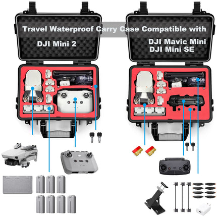 LEKUFEE ūdensizturīgs futrālis DJI Mini 4K, DJI Mini 2 SE, DJI Mini 2 Combo vai DJI Mini SE, DJI Mavic Mini (tikai korpusam)