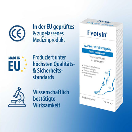 Evolsin® kārpu saldētava parastajām kārpām un vībotnēm | Kārpu sasaldēšana higiēniska un droša | Kārpu līdzeklis