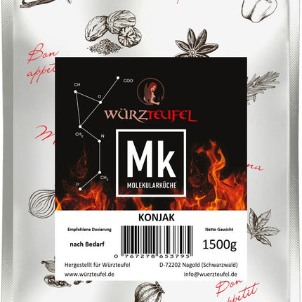 Konjaks, konjaka milti, konjaka sakne, samalta velna mēle 16 000 cps, konjaka sveķi E425. Maiss 1500 g (1,5 kg).