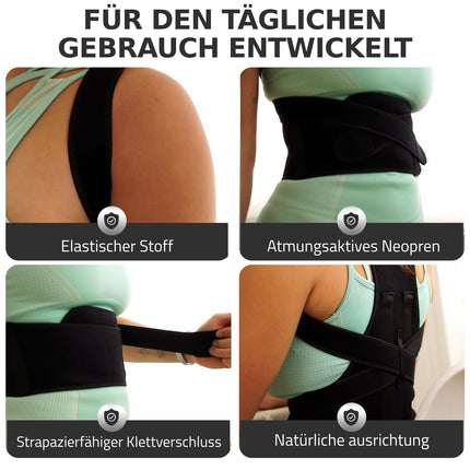 Roar® plecu siksnas stājas korektors, muguras taisnotājs stājas korekcijai, stājas korektors, muguras siksnas taisnotājs, muguras josta sāpju mazināšanai, muguras korsete (L)