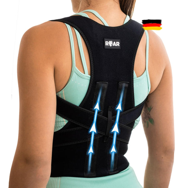 Roar® plecu siksnas stājas korektors, muguras taisnotājs stājas korekcijai, stājas korektors, muguras siksnas taisnotājs, muguras josta sāpju mazināšanai, muguras korsete (L)