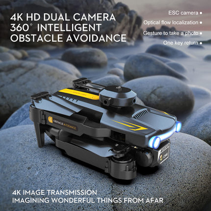 Goolsky LSRC XT2 drons, drons ar 4k kameru, WiFi optiskās plūsmas pozicionēšana, 2,4 GHz šķēršļu noteikšana, kvadrokoptera drons iesācējiem, zils
