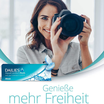 Dailies AquaComfort Plus mīkstās dienas kontaktlēcas | 30 gabali | BC 8,7 mm | DIAMETRS 14,0 mm | -01,75 dioptrijas