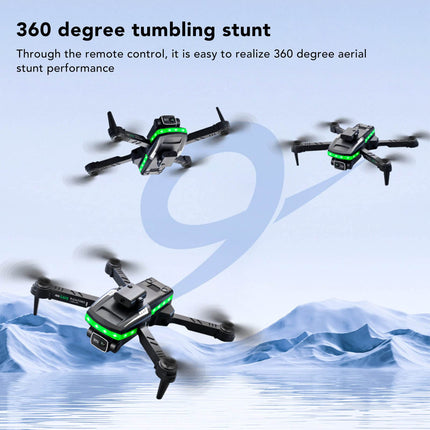S162 FPV RC drons, 4K HD divu kameru WiFi kvadrokopters ar lidošanu ar ceļa punktiem, regulējams ātrums, 360° pagriezieni, automātiska fotografēšana, automātiska nolaišanās.