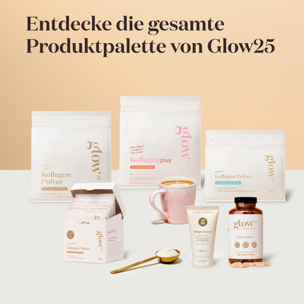 Glow25® kolagēna pastiprinātāja krēms [50 ml] | Sejas krēms | ar hialuronskābi un C vitamīnu | pārbaudīta kvalitāte