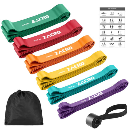 Zacro pretestības lentes, fitnesa lentu komplekts ar durvju enkuru, jogai, pilates, treniņiem, fizioterapijai, pievilkšanās līdzekļiem, spēka treniņiem vīriešiem un sievietēm