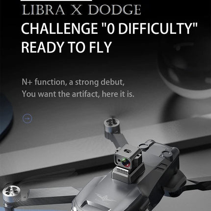 LUXWALLET Libra X Dodge - Šķēršļu novēršanas sensors - Drons kvadrokopters - 30Km/h - WiFi GPS 1.2KM - 3 asu stabilizators - Full HD kamera