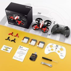 Holy Stone HS210 bērnu mini drons iesācējiem un pieaugušajiem, iekštelpu un āra RC rotaļu kvadrokopteru lidaparāts zēniem un meitenēm ar automātisko lidošanu, 3D pagriezienu, 3 baterijām un bezgalvas režīmu, lieliski