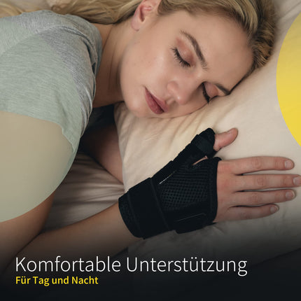BraceUP īkšķa ortoze kreisajai un labai īkšķim - īkšķa šina, īkšķa ortoze, īkšķa seglu locītavas ortoze vīriešiem un sievietēm (melna), artrīta ārstēšanai