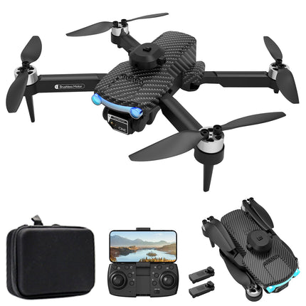 Drons ar 4K XT204 divkāršu 2.4G bezkontaktu žestu fotografēšanu, 6 asu žiroskopu, optiskās plūsmas pozicionēšanu, 360° šķēršļu noteikšanu, salokāmu dāvanu pieaugušajiem un bērniem, 2 baterijas