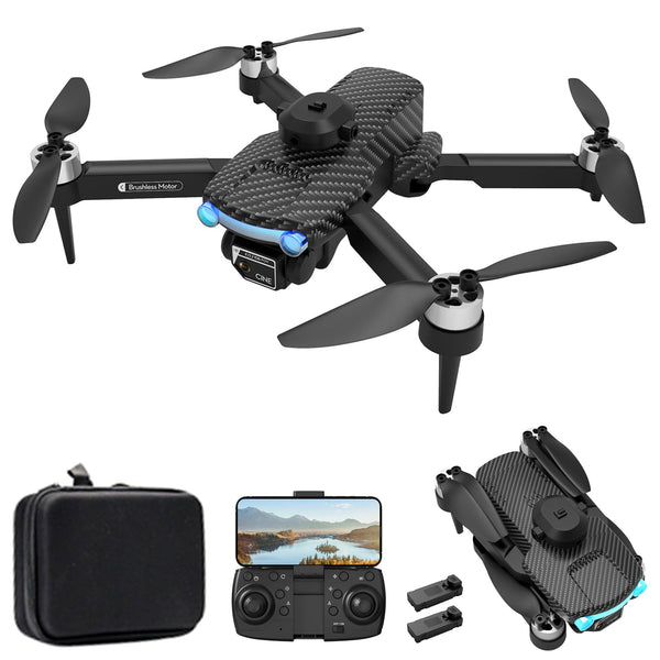 Drons ar 4K XT204 divkāršu 2.4G bezkontaktu žestu fotografēšanu, 6 asu žiroskopu, optiskās plūsmas pozicionēšanu, 360° šķēršļu noteikšanu, salokāmu dāvanu pieaugušajiem un bērniem, 2 baterijas