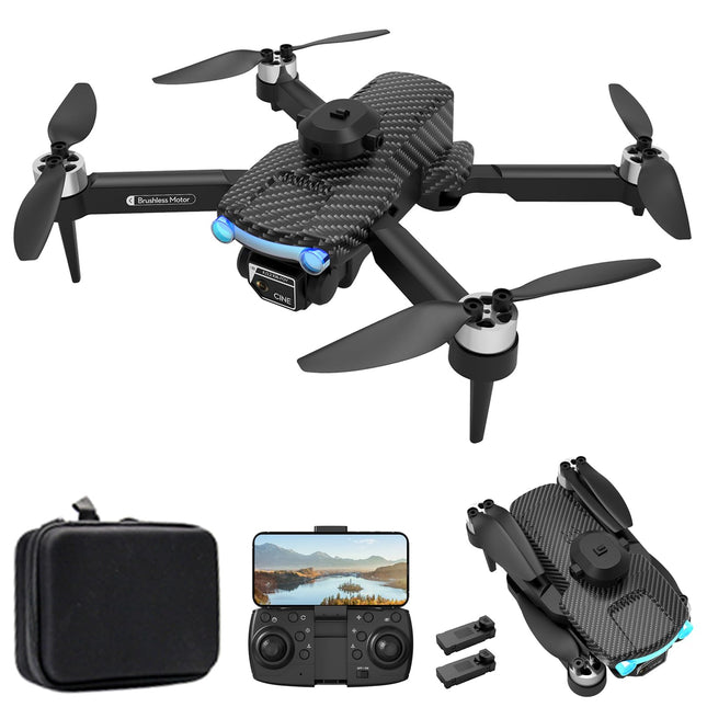 Drons ar 4K XT204 divkāršu 2.4G bezkontaktu žestu fotografēšanu, 6 asu žiroskopu, optiskās plūsmas pozicionēšanu, 360° šķēršļu noteikšanu, salokāmu dāvanu pieaugušajiem un bērniem, 2 baterijas