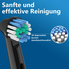 12 rezerves birstes galviņas OralB Vitality Pro, Genius X, Pro Pro Series 3 Plus, Pro 3 elektriskajai zobu birstei, zobu birstes galviņa saderīga ar Braun OralB, precīzās rezerves birstes galviņas melnas, ražotājs HSYTEK