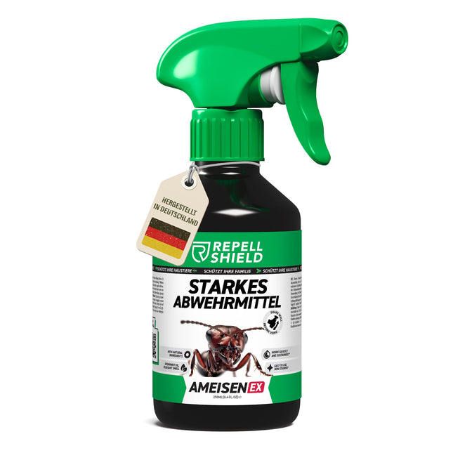 RepellShield® Citronellas skudru aerosols iekštelpām un āra lietošanai - dabīgs skudru līdzeklis ar ēteriskajām eļļām - citrusaugļu aromāts - alternatīva skudru ēsmai un skudru slazdam iekštelpām, 250 ml