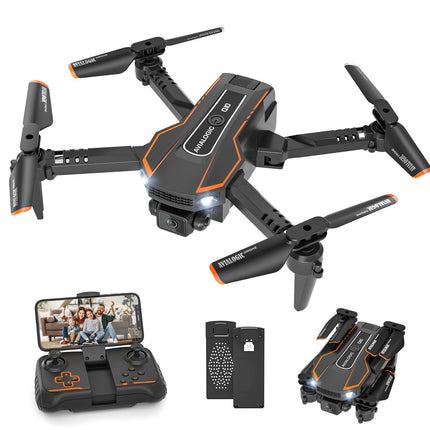 Drons ar HD 720P kameru bērniem, RC drons kvadrokopters ar WiFi pārraidi, bezgalvas režīmu, 3D pagriezienu, augstuma noturēšanu, lidojuma trajektoriju, rotaļlietas un dāvanas zēniem un meitenēm iesācējiem