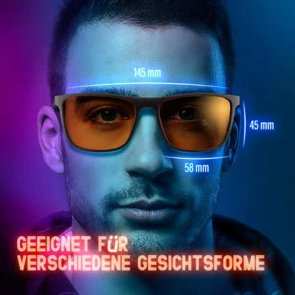 Bloomoak 99% zilās gaismas bloķējošas brilles spēļu brillēm ar pretatspīdumu un nogurumu, piemērotas ekrāniem, televizoriem