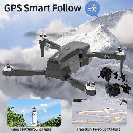 GPS drons ar 4k kameru pieaugušajiem un bērniem, RGB LED gaisma, 90° elektriski regulējama lēca, profesionāls GPS drons, 5 GHz WiFi tiešraides video, RC FPV F417 drona automātiska atgriešanās, sekojiet man, rokassoma, svars zem 250 g