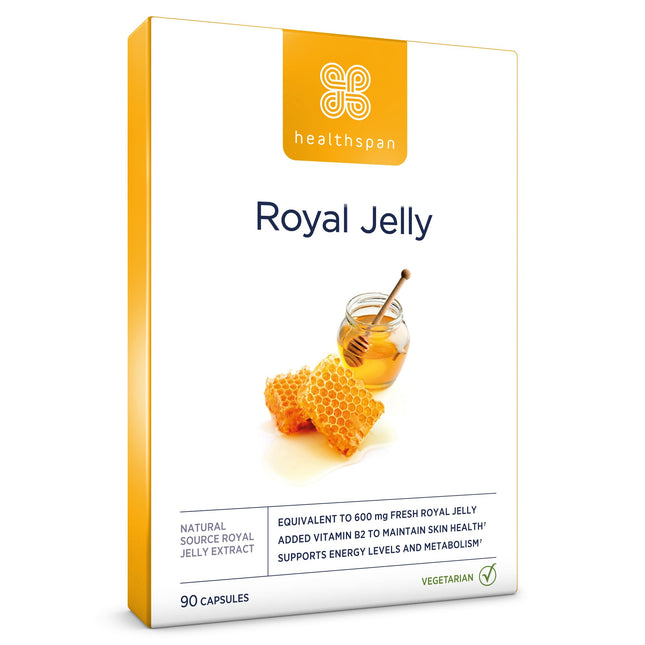 Healthspan peru pieniņa 600 mg | Mazina nogurumu un izsīkumu | barības vielām bagāts nektārs | Papildu B2 vitamīns | Satur vismaz 6 % HDA | Veģetārietis | 90 kapsulas