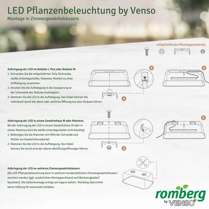 Romberg 16294397 BoQube siltumnīca un puķu pods L plus LED antracīta zaļa (Iekštelpu siltumnīcas)