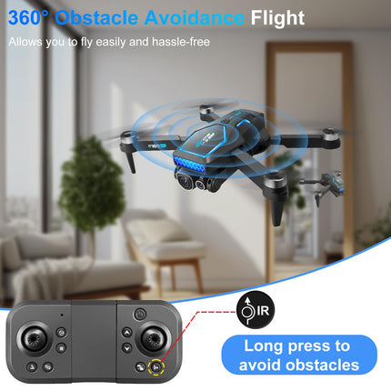 OBEST drons ar 4K kameru bērniem iesācējiem, salokāms FPV drons, WiFi tiešraides pārraide, bezsuku motors, šķēršļu apiešana, 2 baterijas, 28 minūtes, augstuma noturēšana, bezgalvas režīms, pacelšanās/nosēšanās ar vienu taustiņu