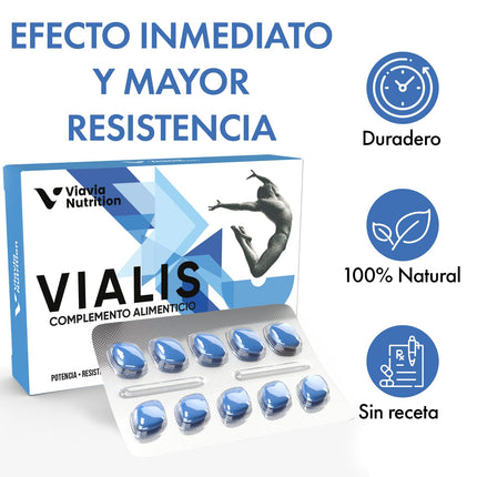 VIALIS – Dabīgs uztura bagātinātājs aktīviem vīriešiem – Extra Strong – Augstā devā ar maka, žeņšeņa, Tribulus Terrestris un L-arginīna