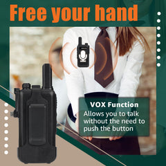 Retevis RB647 IP67 ūdensizturīga rācija, pārnēsājama divvirzienu rācija ar austiņu, PMR446 uzlādējama 1000 mAh, VOX, profesionālas rācijas restorāniem, viesnīcām (melnas, 5 gab. iepakojumā)