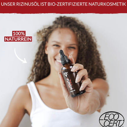 Heldengrün® ORGANISKĀ rīcineļļa matiem [100% DABĪGA] - Rīcineļļa - Dermatoloģiski pārbaudīta - Aukstā spieduma rīcineļļa - Matu, skropstu, uzacu un bārdas stiprināšanai