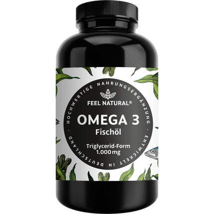 Omega 3 kapsulas ar augstu devu — gada deva 365 kapsulas — tikai 1 kapsula dienā — neaizvietojamās Omega 3 taukskābes EPA un DHA — zivju eļļas kapsulas no ilgtspējīgas zvejas, bez nevajadzīgām piedevām