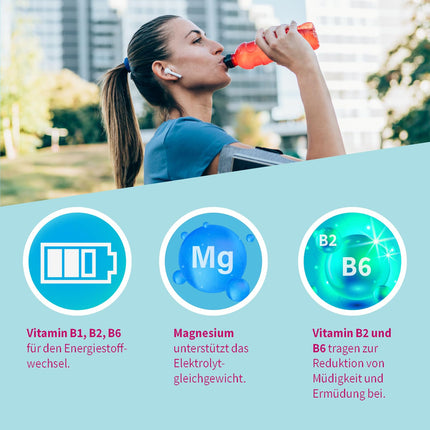 sanotact Electrolytes Active - 20 putojošās elektrolītu tabletes ar magniju, nātriju un kāliju. Bez kalorijām, bez cukura, vegāns. Laima-greipfrūtu garša.