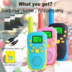TUCHUNME Walkie Talkie Kids, uzlādējams 8 kanālu āra rotaļu divvirzienu radio ar lukturīti, dāvanas zēniem un meitenēm, liela darbības rādiusa piedzīvojumiem brīvā dabā, kempingam, pārgājieniem
