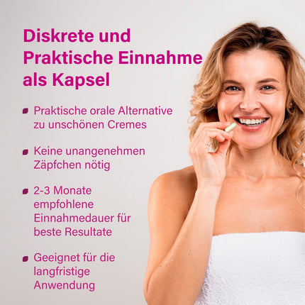 Nupure® Lacto Intim pienskābes baktērijas maksts baktēriju regulēšanai, kā arī biotīns gļotādām, iekšķīgai lietošanai, maksts probiotikas, 20 kapsulas, vegānas, bez laktozes.