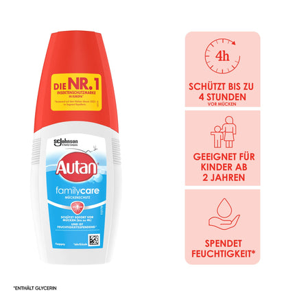 Autan Family Care pumpja aerosols pret odiem ģimenei, ar alveju, 100 ml