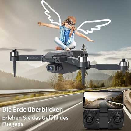 S508 drons ar kameru HD 720P bērniem, mini drons ar WiFi pārraidi iesācējiem, RC dronu kvadrokopteris zēniem un meitenēm, rotaļu dronu helikopters ar bezgalvas režīmu, rokassomiņas ilgs lidojuma laiks