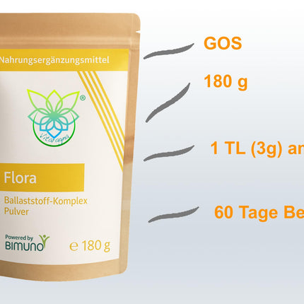 VITARAGNA Bimuno Flora šķiedrvielu komplekss ar GOS pulvera veidā - mātes piens arī pieaugušajiem, zarnu florai un zarnu baktērijām, 180g