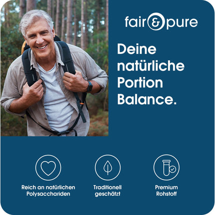 Fair &amp; Pure® - Agaricus Blazei 1300 mg - 120 kapsulas - ABM - Agaricus Blazei Murill - ārstnieciskās sēnes - vegānas - dabīgas - bez magnija stearāta