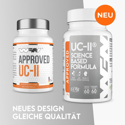 WFN apstiprināts UC-II - nedenaturēts 2. tipa kolagēns, augsta deva - 60 kapsulas - locītavu komplekss ar UC II kolagēnu, C vitamīnu un Boswellia Serrata - ražots Vācijā - ārēji laboratorijā pārbaudīts