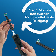 12 rezerves birstes galviņas OralB Vitality Pro, Genius X, Pro Pro Series 3 Plus, Pro 3 elektriskajai zobu birstei, zobu birstes galviņa saderīga ar Braun OralB, precīzās rezerves birstes galviņas melnas, ražotājs HSYTEK