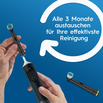 12 rezerves birstes galviņas OralB Vitality Pro, Genius X, Pro Pro Series 3 Plus, Pro 3 elektriskajai zobu birstei, zobu birstes galviņa saderīga ar Braun OralB, precīzās rezerves birstes galviņas melnas, ražotājs HSYTEK