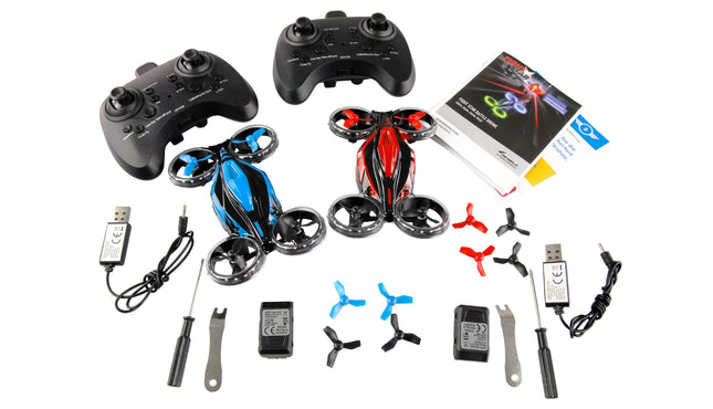Amewi FightStar kaujas dronu komplekts RTF sarkans un zils