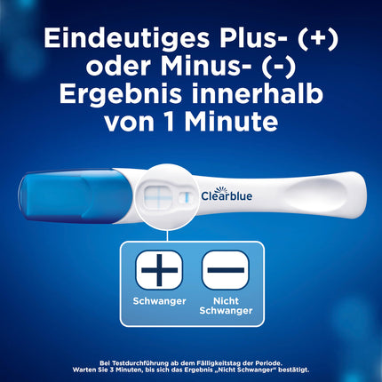 Clearblue grūtniecības tests ātrai noteikšanai, 5x grūtniecības tests, vairāk nekā 99% uzticamība ar Floorguard™, rezultāts 1 minūtes laikā