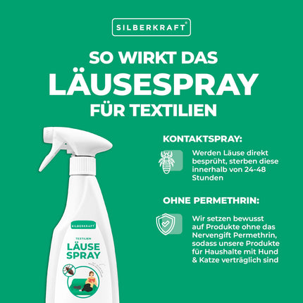 Silberkraft utu aerosols tekstilizstrādājumiem, vides aerosols, Lice-Ex aerosols videi, līdzeklis pret gnīdām, ar citrona aromātu (500 ml)