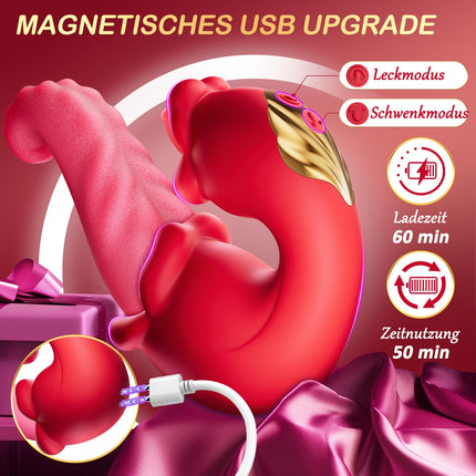 Vibrācijas mēles vibrators sievietēm, seksa rotaļlieta sievietēm, 3 vienā vibratoru komplekts sieviešu klitoram ar 10 šūpošanās režīma seksa rotaļlietām, seksa rotaļlietas sievietēm, solo vibratori, seksa rotaļlietu komplekts sievietēm