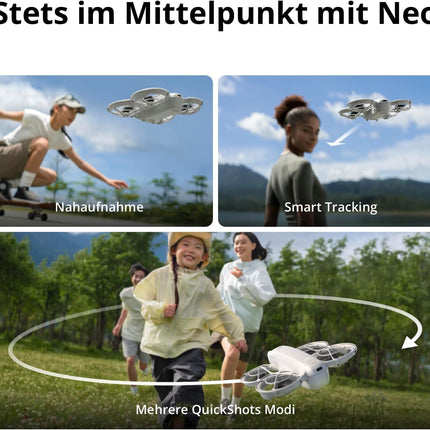 DJI Neo Fly More komplekts ar daudzpusīgiem aksesuāriem, mini drons ar 4K kameru, 135 g pašlidojošs drons, sekojiet man funkcija, palaišana ar roku, mākslīgā intelekta objekta izsekošana, ar RC-N3 un 3 baterijām