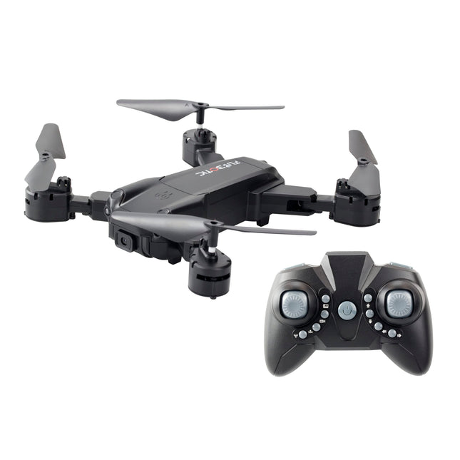 FLYBOTIC salokāms drons Tālvadības salokāms drons 33 cm, salokāms ar iebūvētu kameru, lidojoša rotaļlieta bērniem un pieaugušajiem, lietošanai iekštelpās un ārā, no 14 gadu vecuma